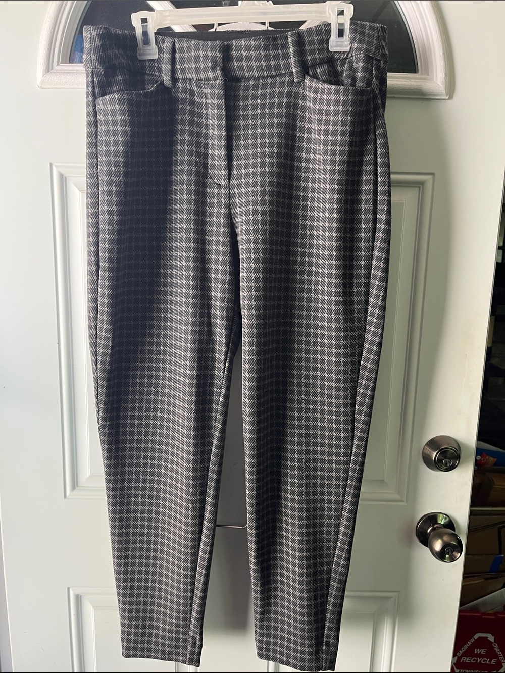 Maurices Black and White Glen Plaid Skinny Pants